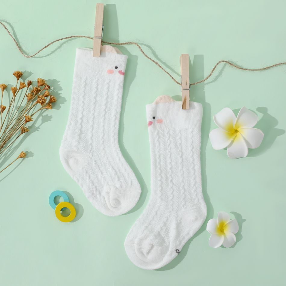 Baby / Toddler Mesh Panel Cartoon Socks Stockings Champagne big image 17