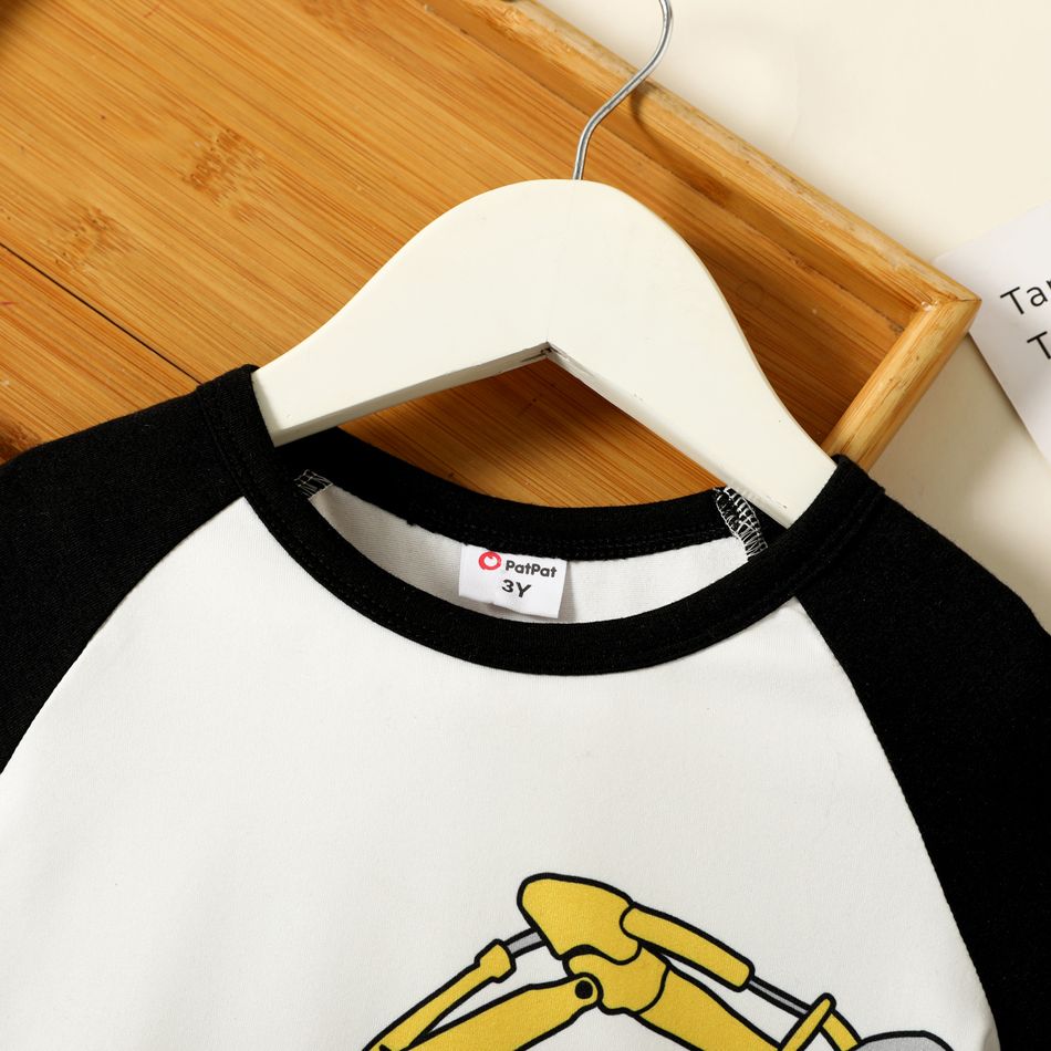 Criança Menino Costuras de tecido Infantil Manga curta T-shirts Preto big image 4