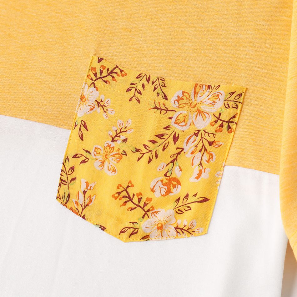 Look de família Flores isoladas Manga cava Conjuntos de roupa para a família Conjuntos Amarelo big image 17