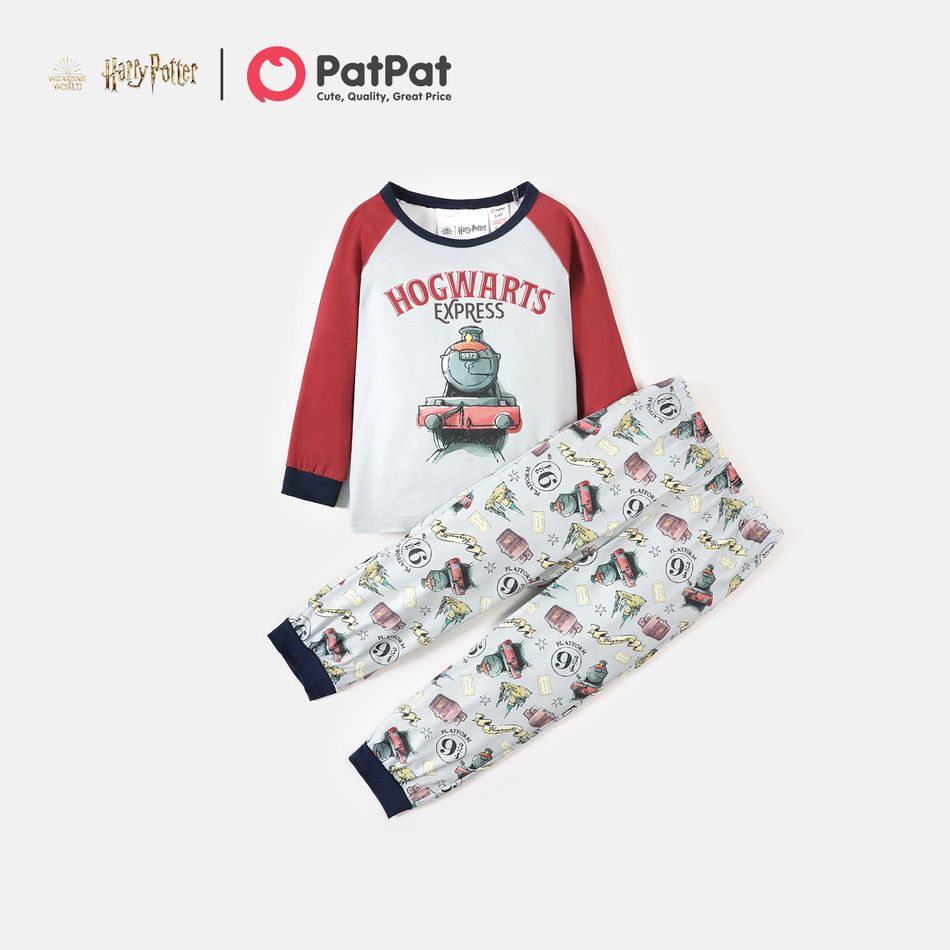 Harry Potter Family Matching Raglan-sleeve Graphic Pajamas Sets (Flame Resistant) Grey big image 6