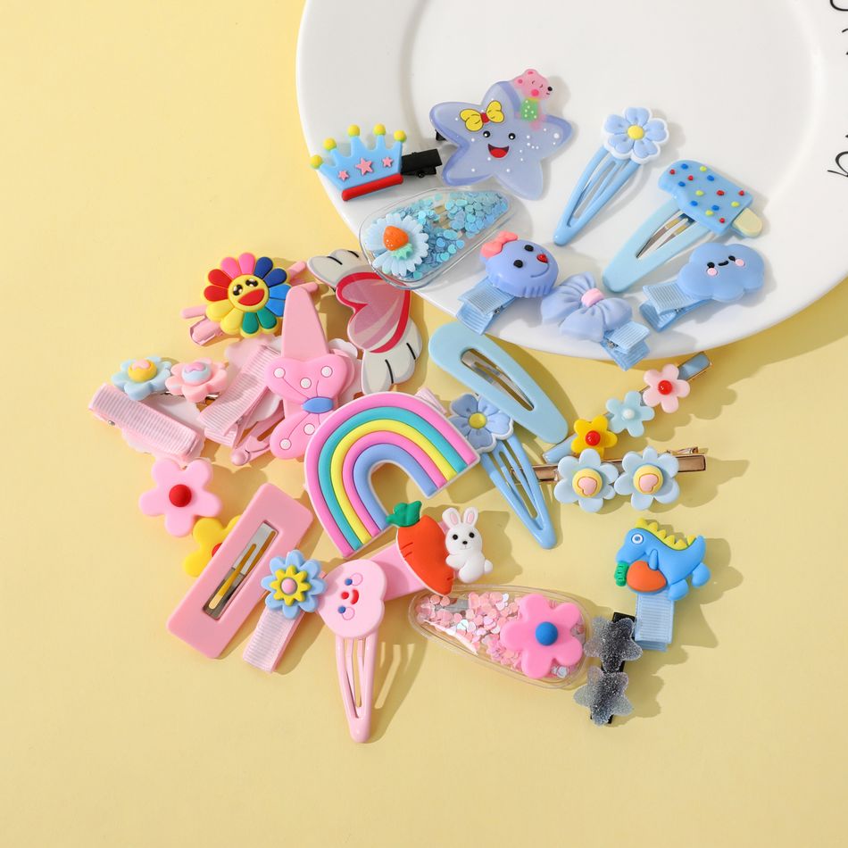 14-pack Cute Cartoon Hair Clips Hair Accessories for Girls Pink big image 2