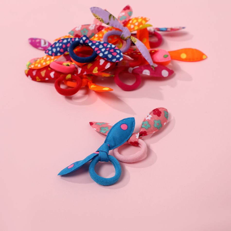 Confezione da 20 fascette per capelli con orecchie di coniglio per ragazze (colore casuale) Colore-A big image 3