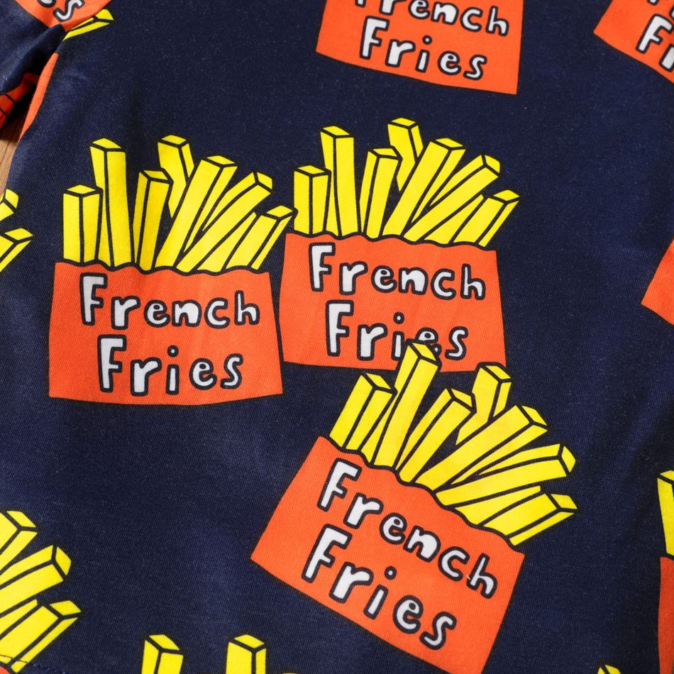 Toddler Boy Casual Fast Food Print Short-sleeve Tee royalblue