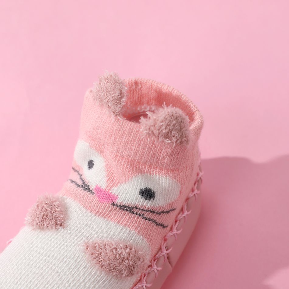 Baby / Toddler Cute Cartoon 3D Dual Ears Shoe Socks Pink big image 2