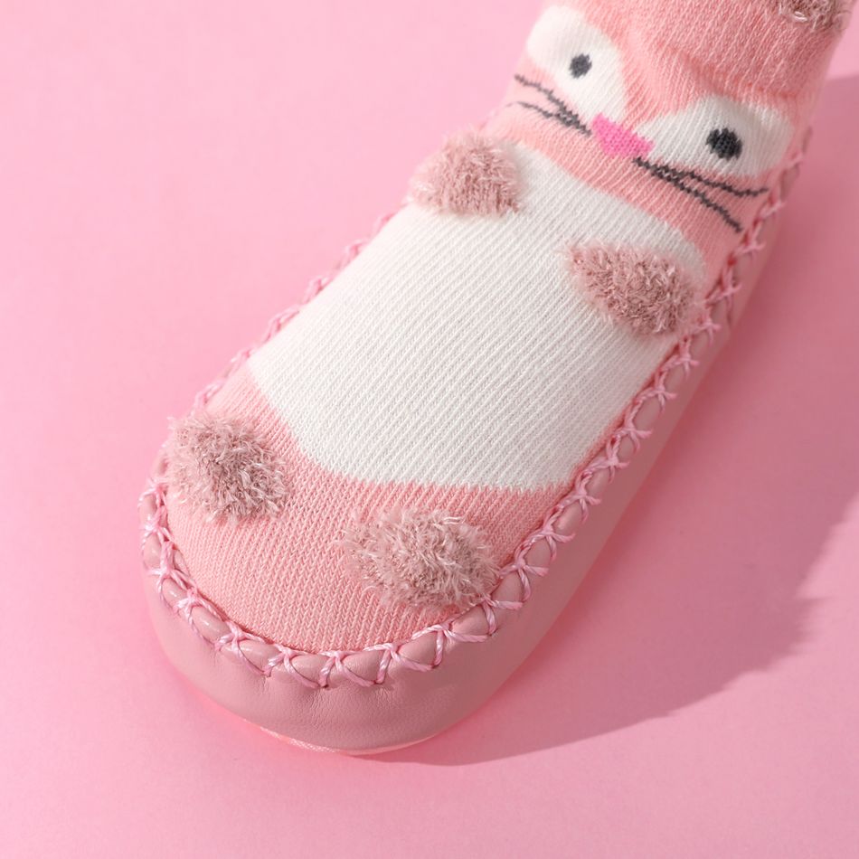 Baby / Toddler Cute Cartoon 3D Dual Ears Shoe Socks Pink big image 4