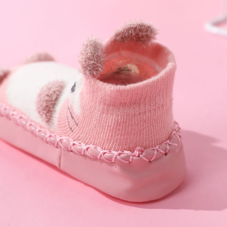 Baby / Toddler Cute Cartoon 3D Dual Ears Shoe Socks Pink big image 6