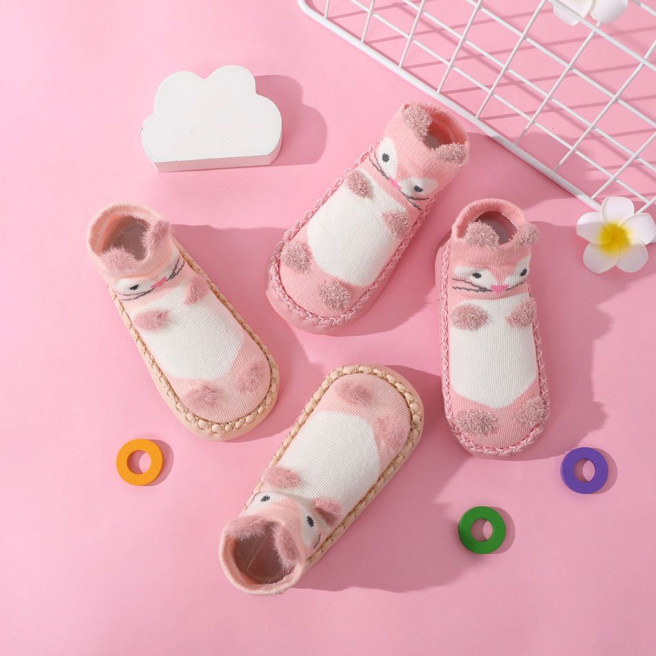 Baby / Toddler Cute Cartoon 3D Dual Ears Shoe Socks Pink big image 8