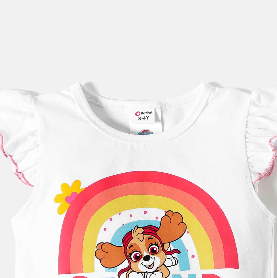 Patrulha Canina 2 unidades Criança Menina Extremidades franzidas Casual Cão conjuntos de colete Branco big image 3