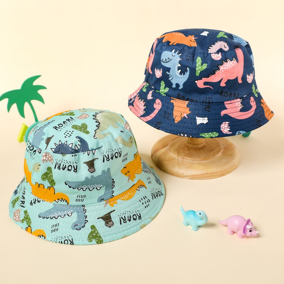 Baby / Toddler Allover Dinosaur Print Bucket Hat Turquoise big image 6