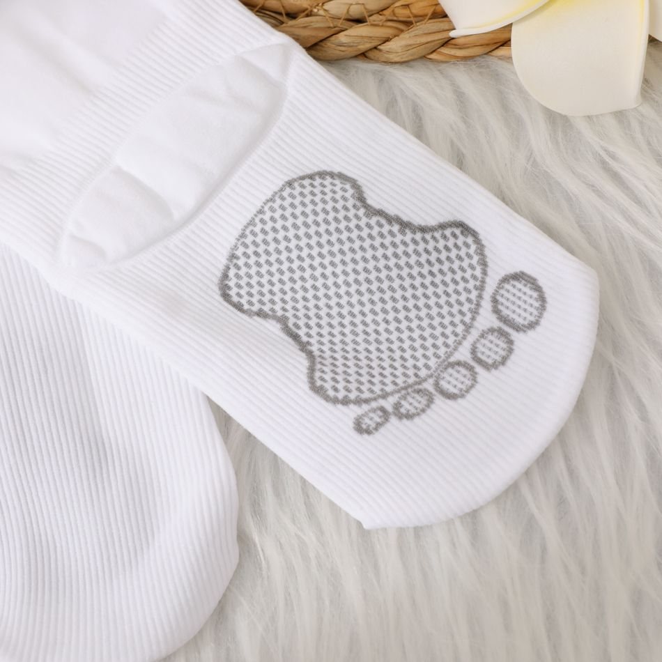 meia-calça elástica kid cor pura alta meia-calça meia-calça para meninas Branco big image 2