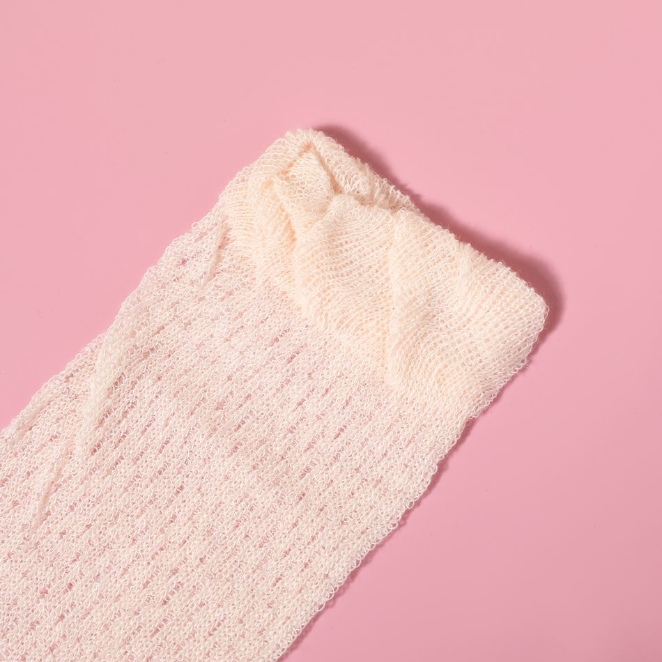 Baby / Toddler Ruched Trim Antiskid Glue Stockings Socks Pink big image 4