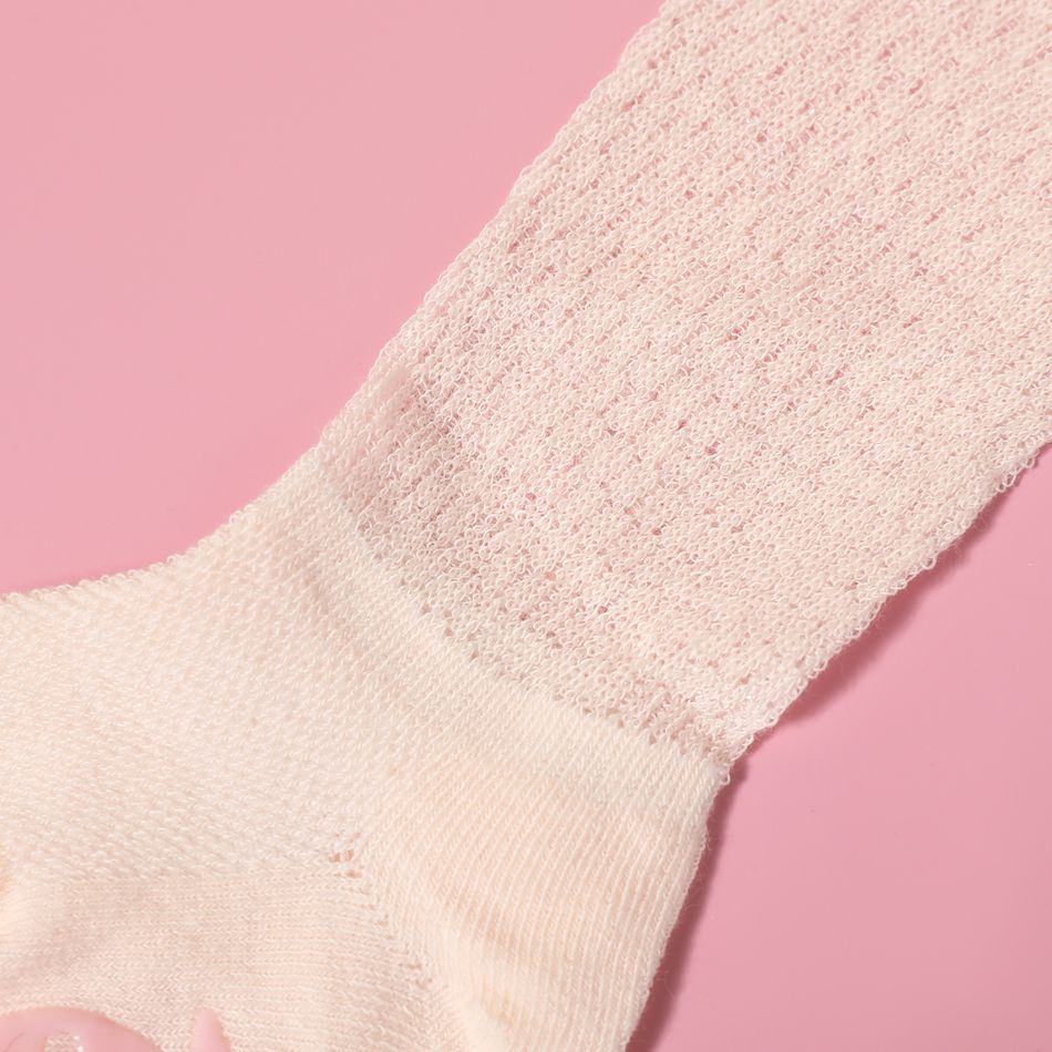 Baby / Toddler Ruched Trim Antiskid Glue Stockings Socks Pink big image 5