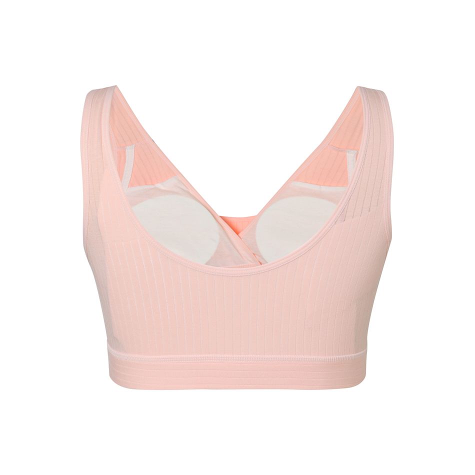 Maternity Plain Nursing Bra Pink big image 4