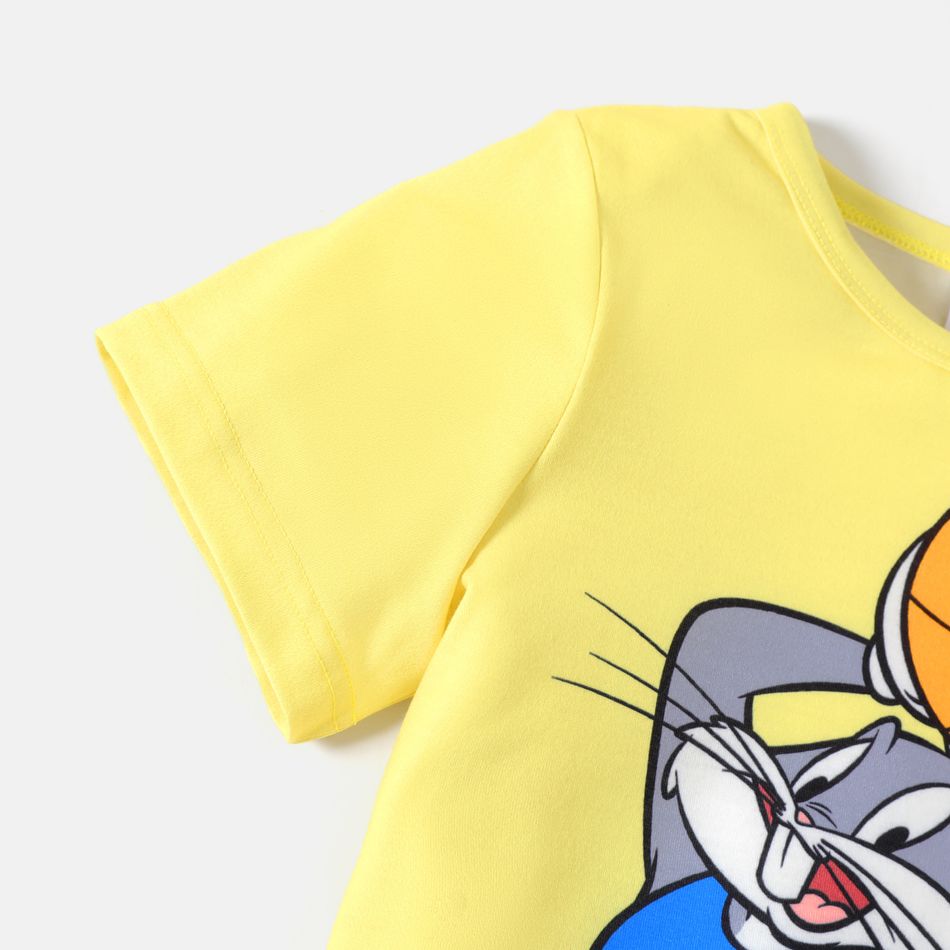 Looney Tunes Criança Unissexo Manga curta T-shirts Amarelo big image 4