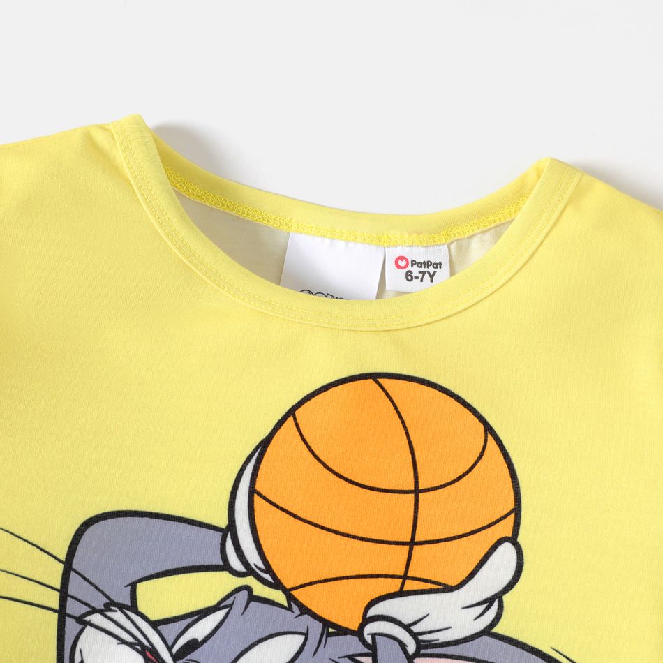Looney Tunes Criança Unissexo Manga curta T-shirts Amarelo big image 5