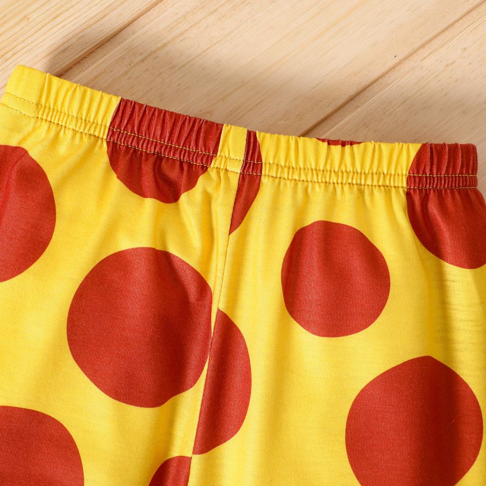 2pcs Baby Boy/Girl Cartoon Giraffe Embroidered Short-sleeve Romper and Polka Dots Pants Set Color block