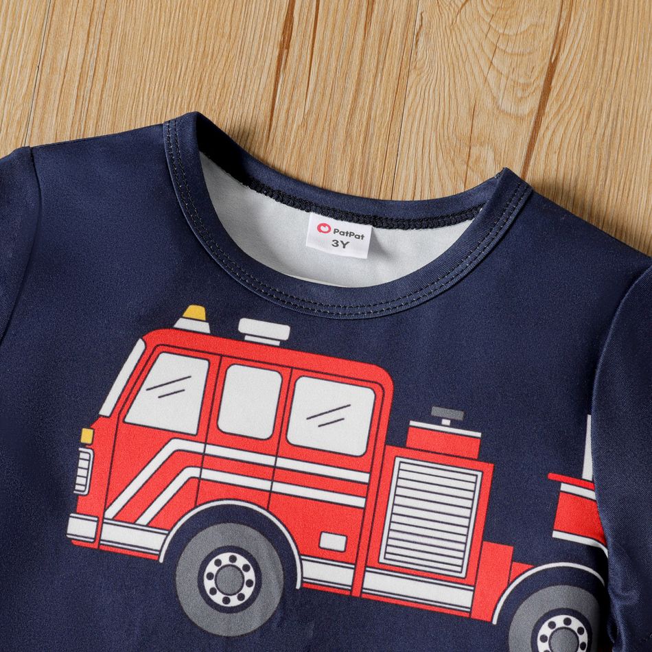 Toddler Boy Vehicle Print Short-sleeve Tee royalblue big image 4