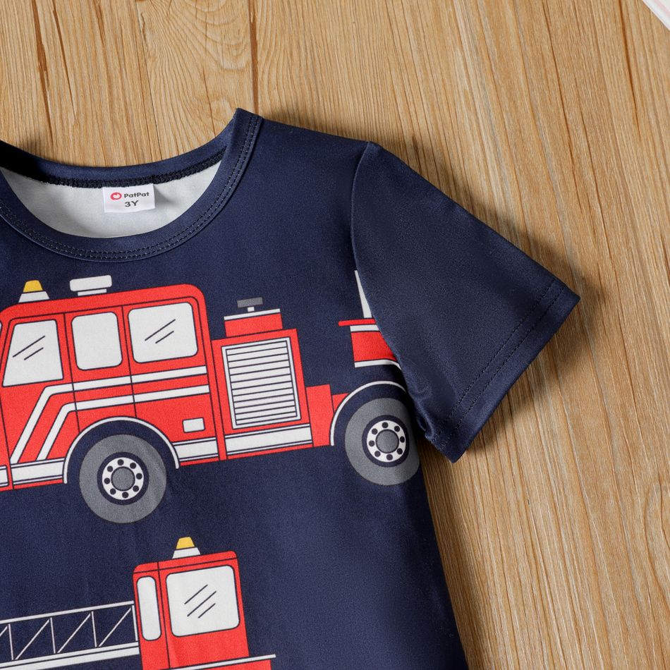 Toddler Boy Vehicle Print Short-sleeve Tee royalblue big image 5
