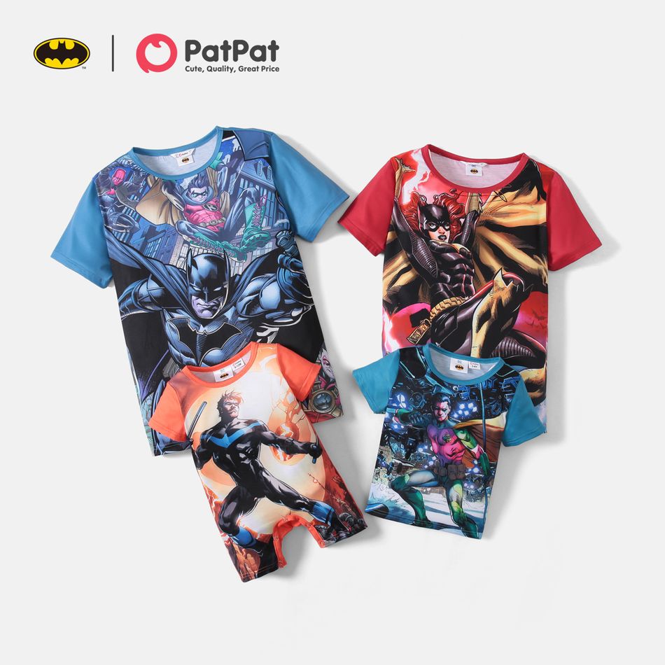 Batman Family Matching Super Heroes Colorful Tees and Romper Colorful
