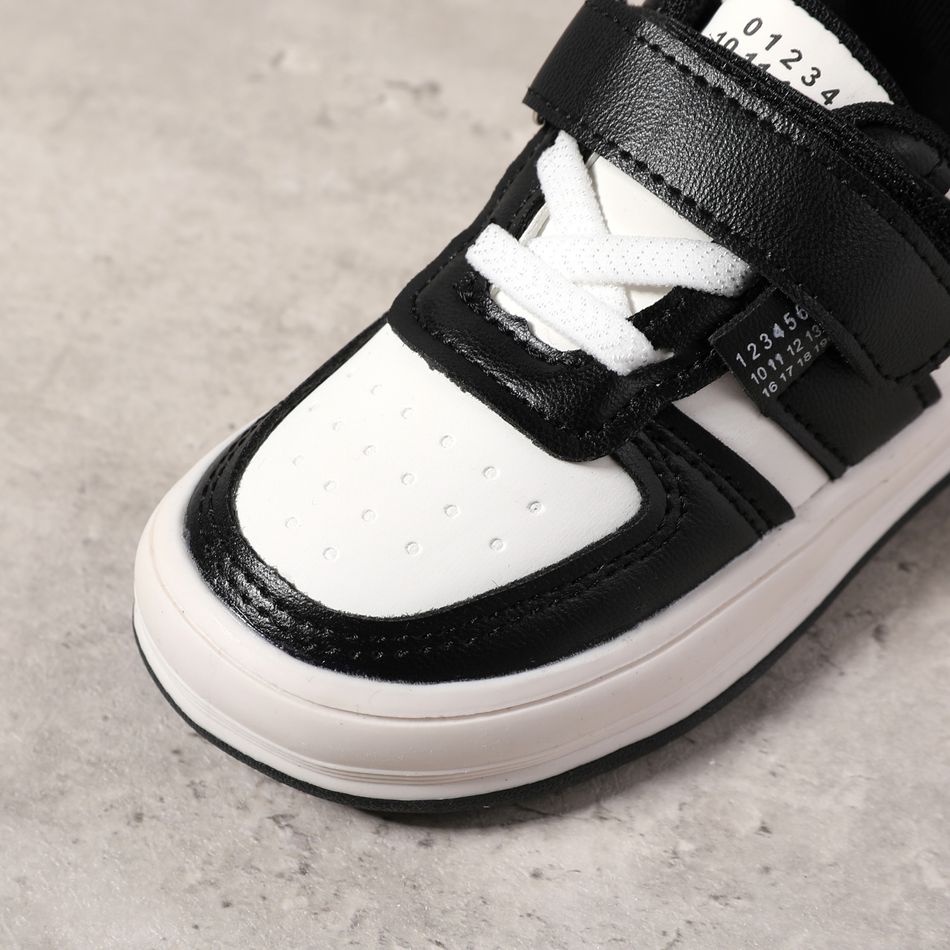 Toddler / Kid Two Tone Colorblock Velcro Strap Sneakers Black