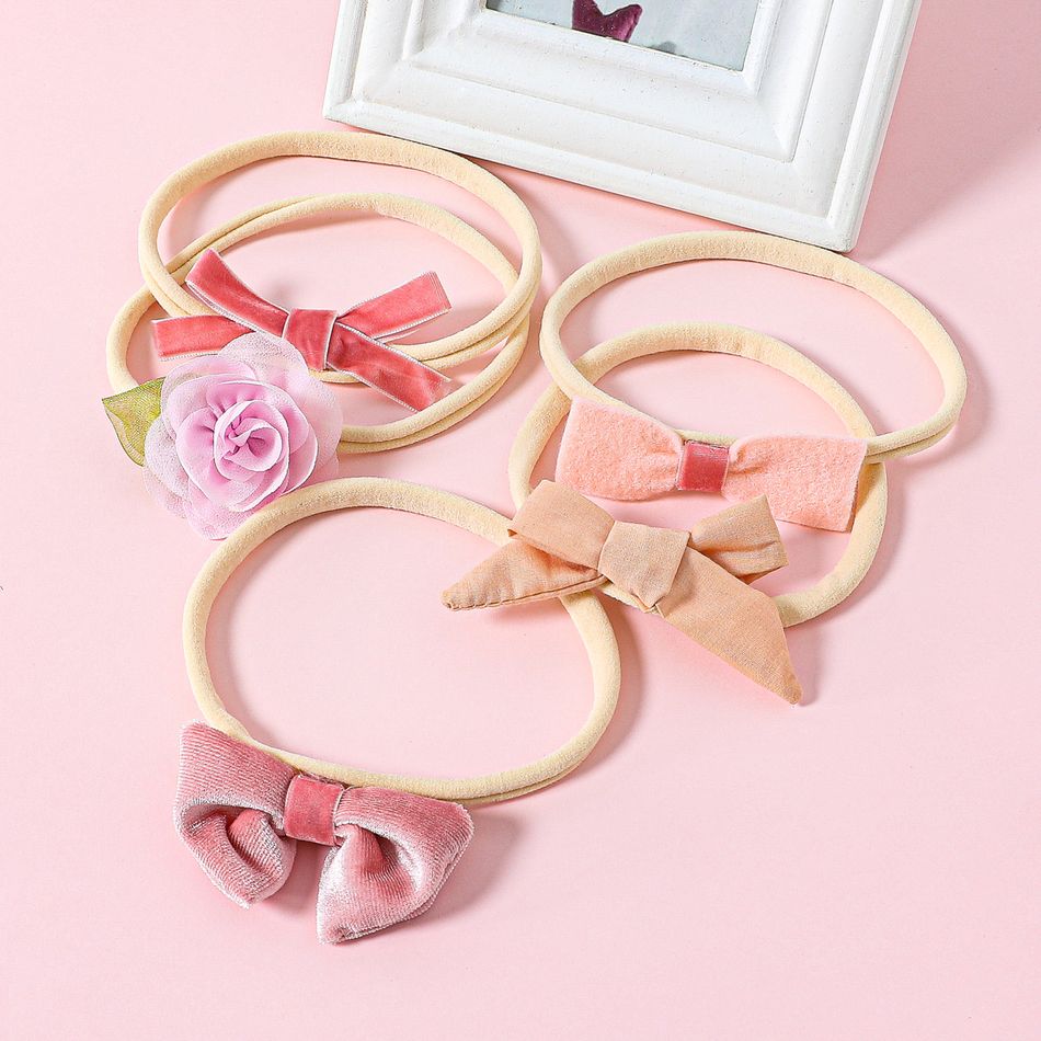 5-pack Floral Bow Decor Headband Hair Accessories for Girls Pink big image 6