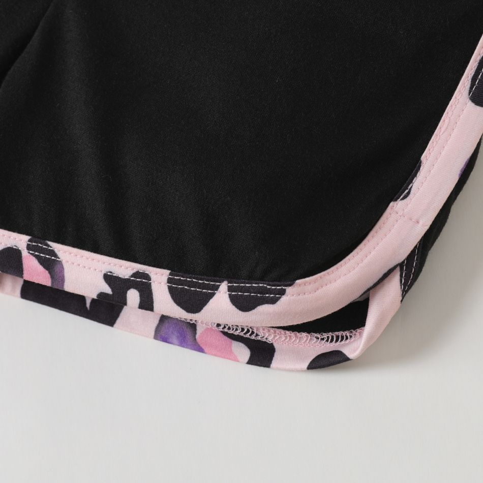 2pcs Baby Girl Leopard Cami Top and Shorts Set Pink big image 5