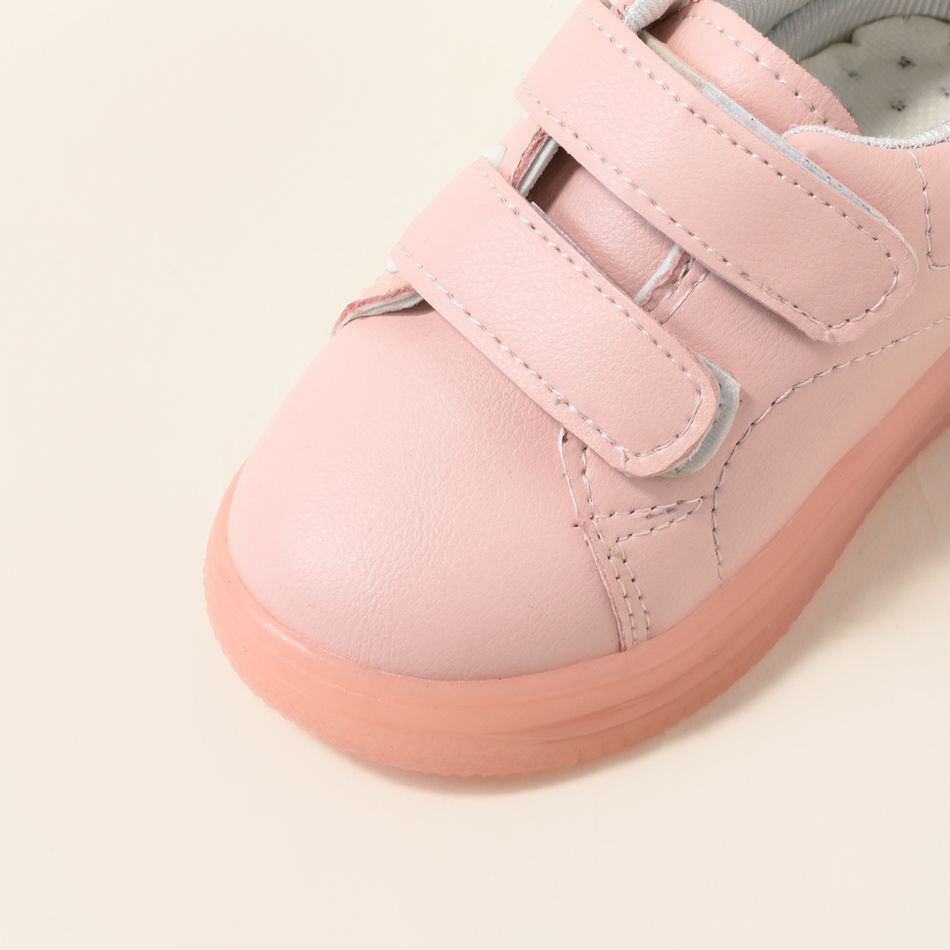 أحذية رياضية led غير قابلة للانزلاق لتزيين الظهر للأطفال الصغار زهري big image 5