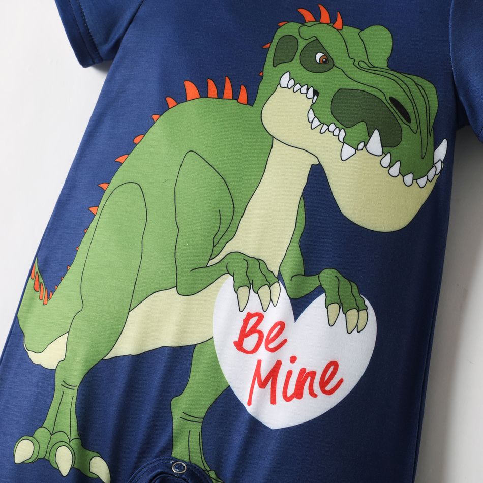 Gigantosaurus Siblings Heart and Dino Print Brothers Tee and Jumpsuit Dark Blue/white big image 8