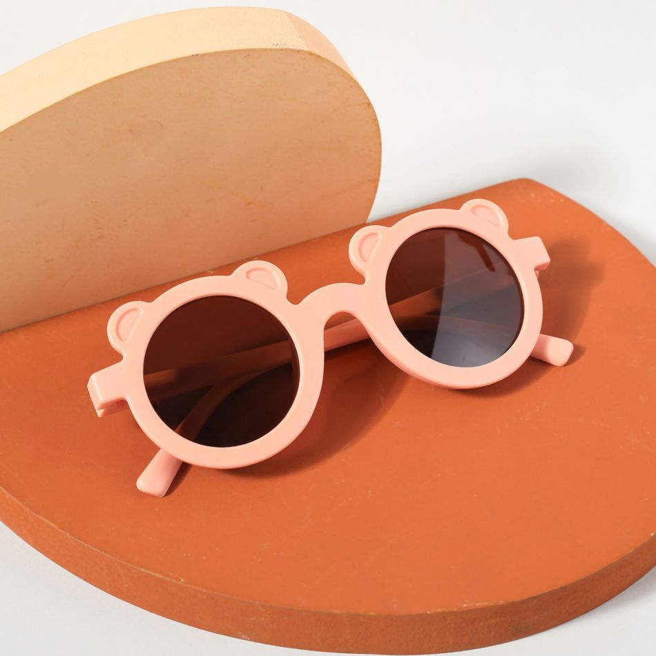 1 confezione di occhiali decorativi con orecchie di orso del fumetto di colore della caramella del bambino/bambino Arancione