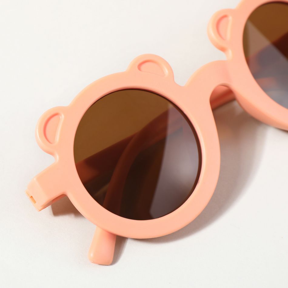 1 pacote de óculos decorativos de orelhas de urso de desenho animado de cor doce para criança/criança Laranja big image 3