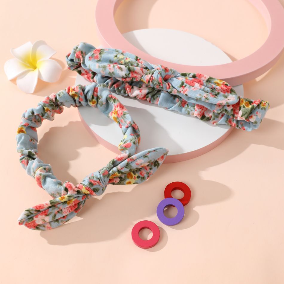 Allover Floral Print Bow Headband for Mom and Me Multi-color big image 2