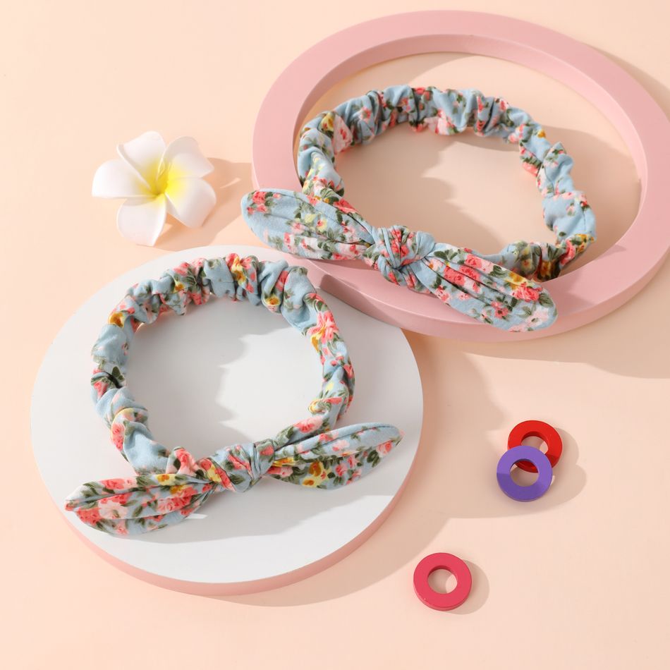 Allover Floral Print Bow Headband for Mom and Me Multi-color big image 5