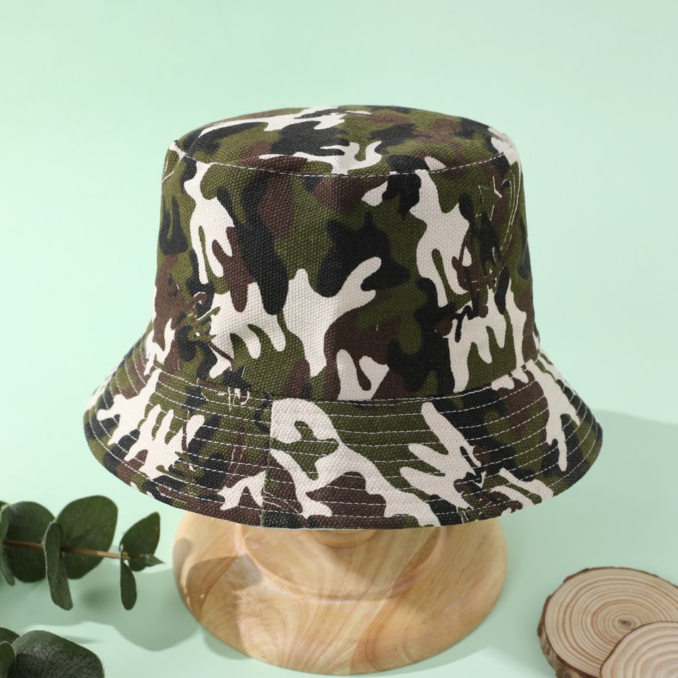 Chapéu balde de camuflagem com estampa allover para criança/criança Exército Verde