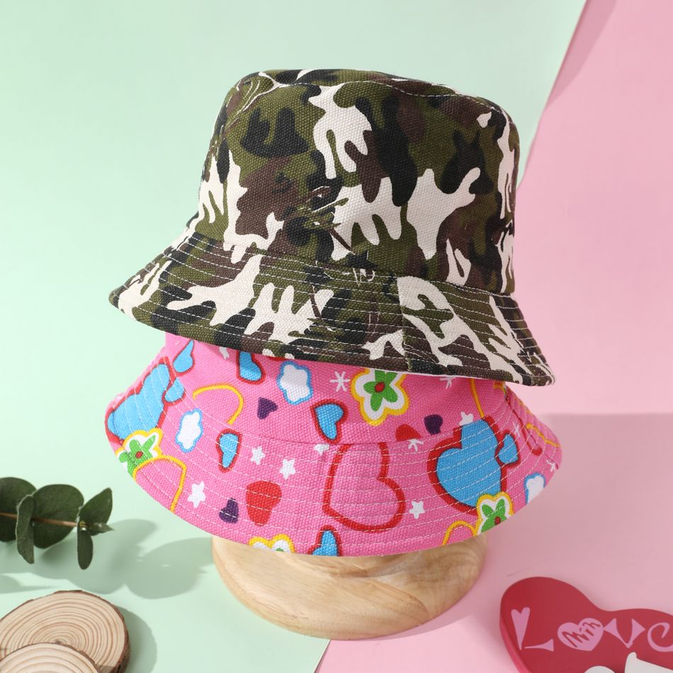 Toddler / Kid Allover Print Camouflage Bucket Hat Army green big image 3