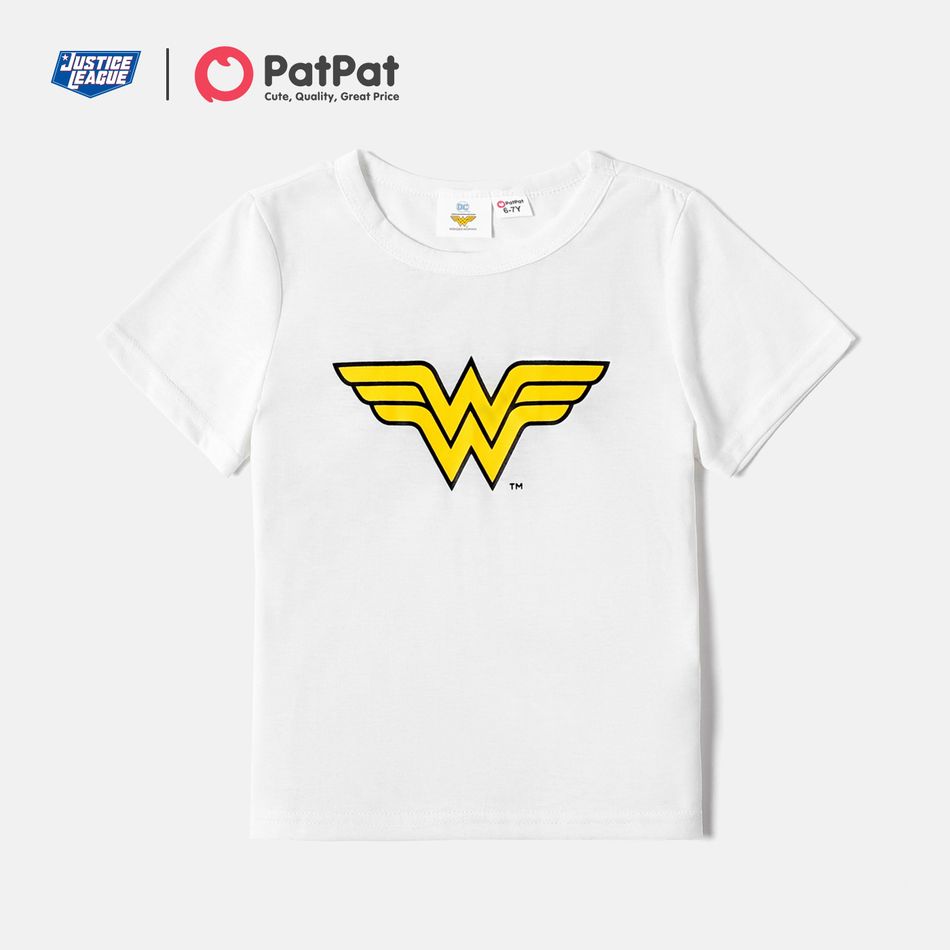 Justice League Kid Boy/Kid Girl Super Heroes Short-sleeve Tee White