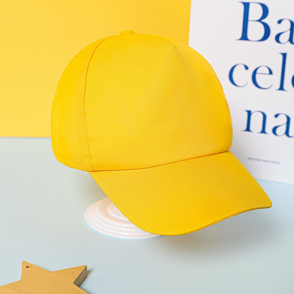 طفل الحد الأدنى قبعة بيسبول لون نقي الأصفر