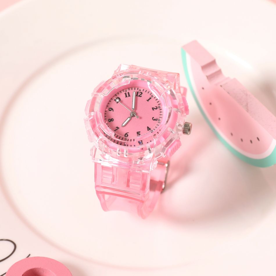 Kids Sport Watches with Luminous (With Packing Box, Random Color) (With Electricity) Pink