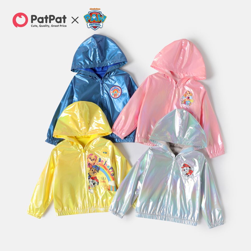 Paw Patrol Toddler Girl/Boy Rainbow Print Metallic Laser Hooded Jacket Pink big image 6