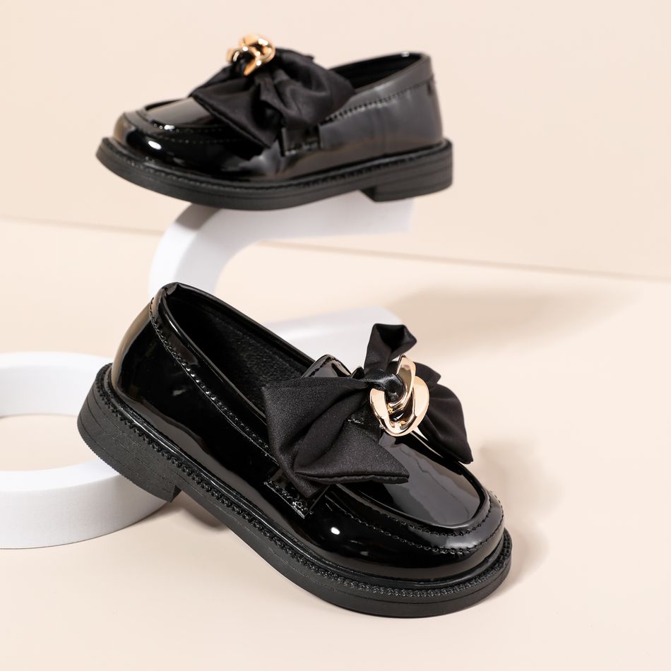 طفل / طفل القوس سلسلة ديكور أحذية اللباس الأسود أسود big image 2