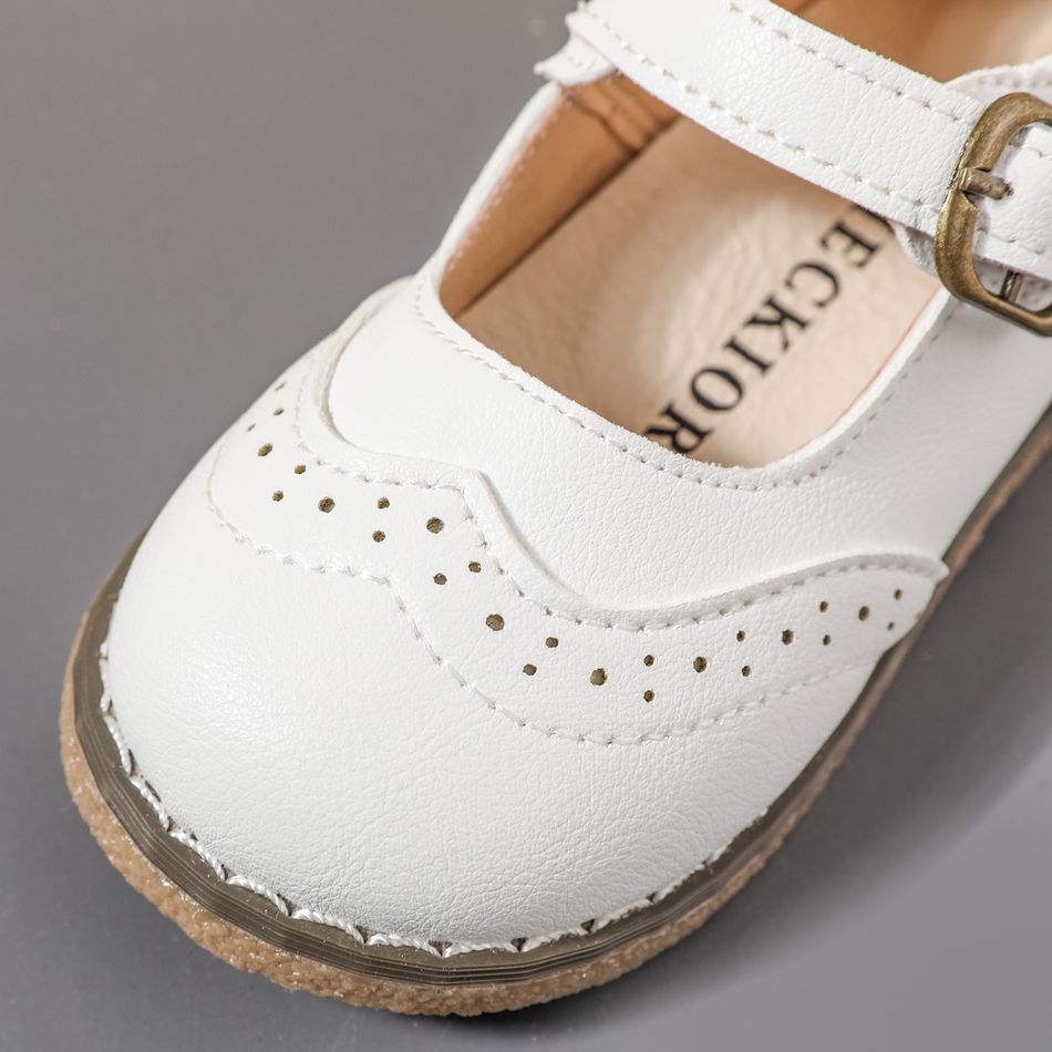 Toddler / Kid Minimalist Buckle Velcro White Shoes White big image 3