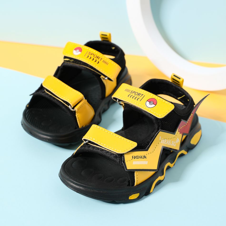 Toddler / Kid Non-slip Soft Sole Velcro Sandals Yellow big image 3