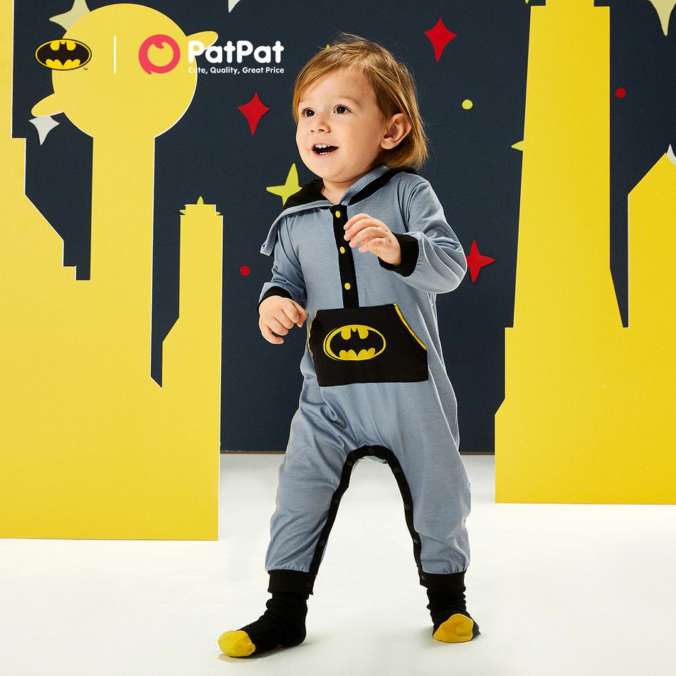 Batman Bebé Menino Hipertátil/3D Infantil Macacão Cinzento big image 8