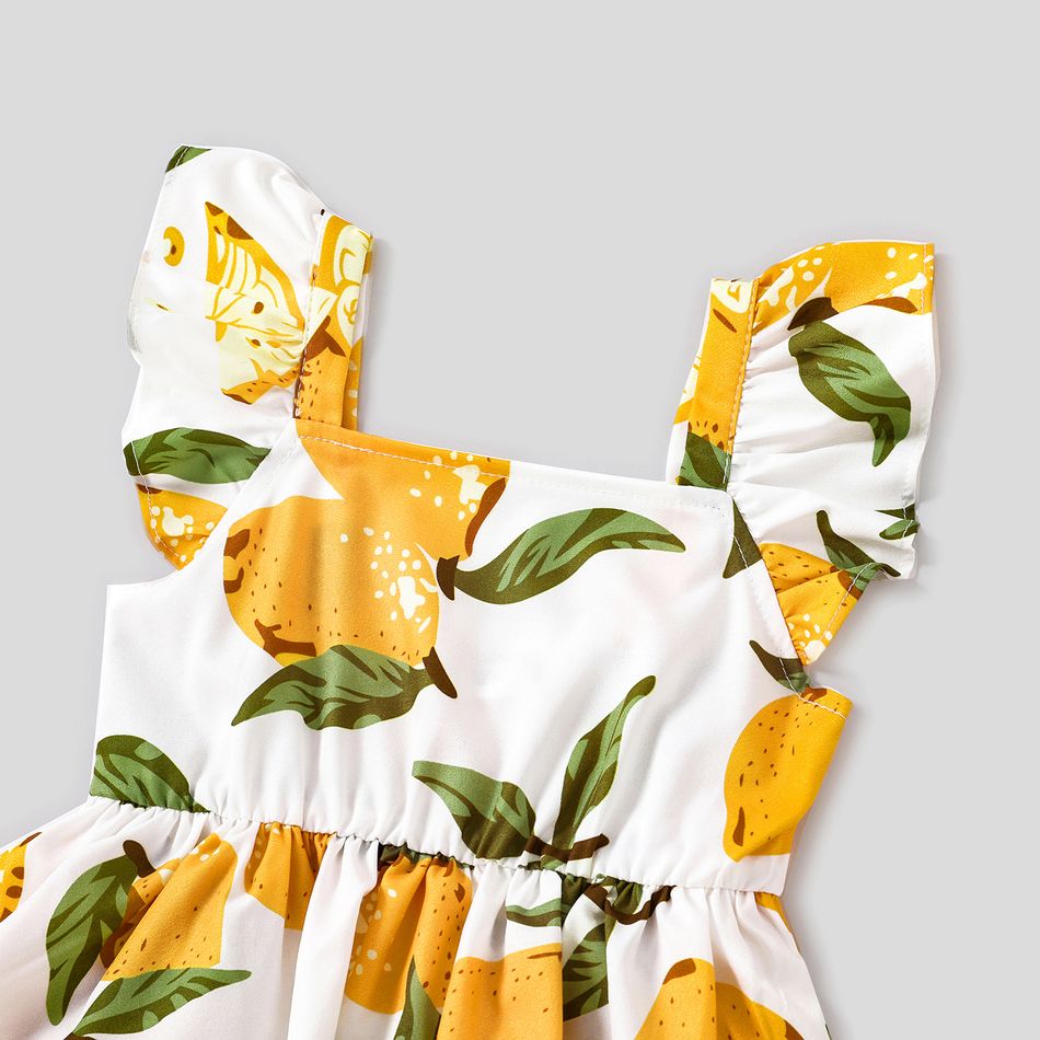 Look de família Limão Manga curta Conjuntos de roupa para a família Conjuntos Branco big image 11