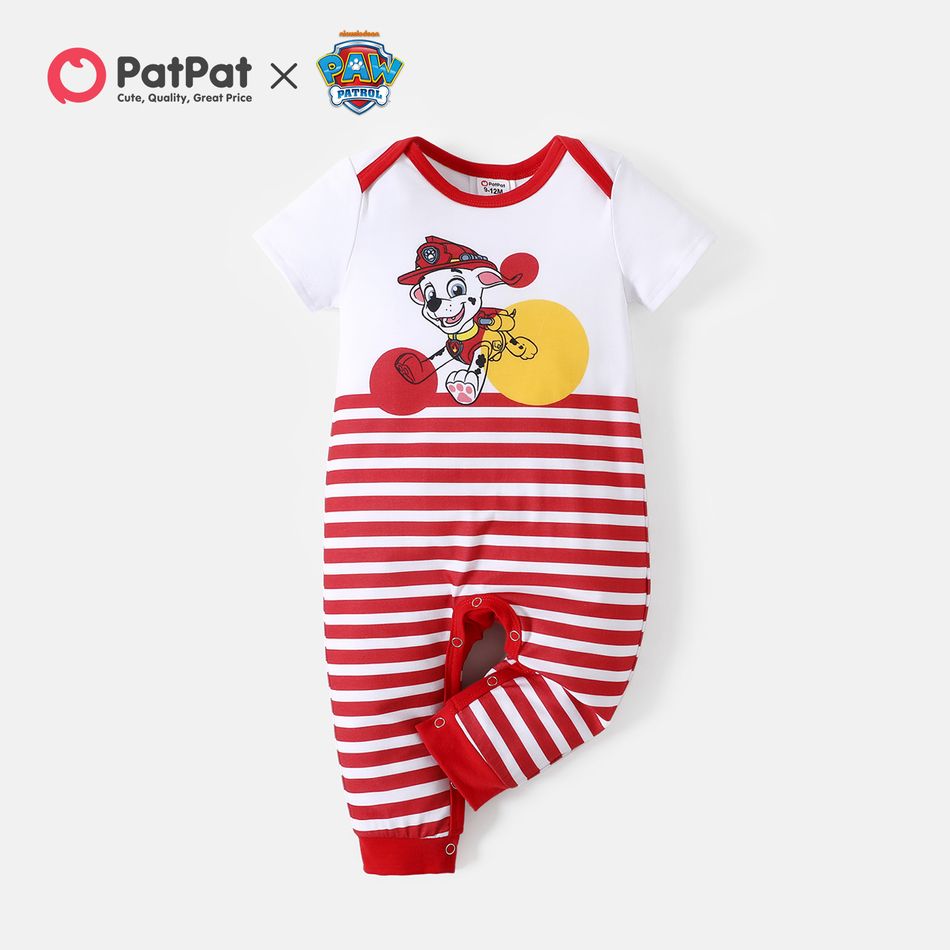PAW Patrol Little Boy/Girl Graphic Striped Short-sleeve Jumpsuit REDWHITE