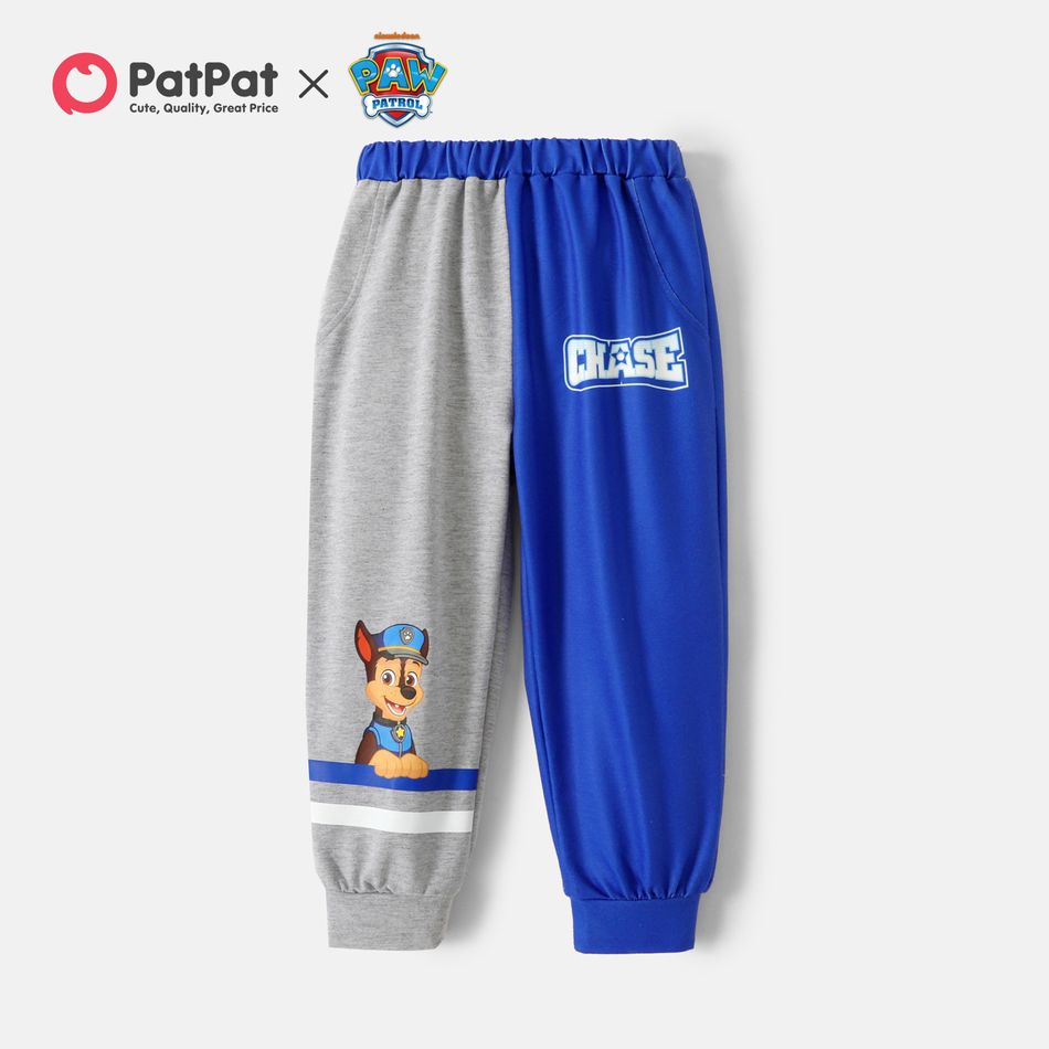 Patrulha da pata infantil menino/menina calças elásticas colorblock listradas Azul big image 1