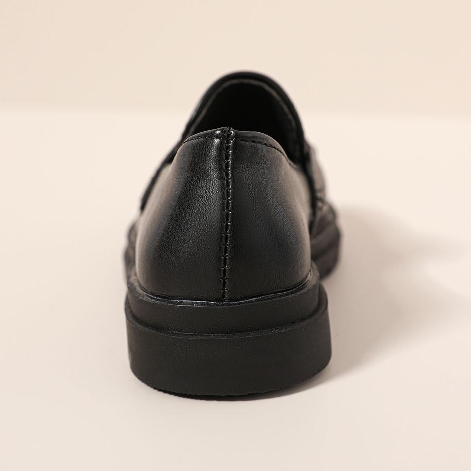 حذاء موحد للأطفال الصغار / الأطفال سهل الارتداء متعطل على الطراز البريطاني أسود big image 4