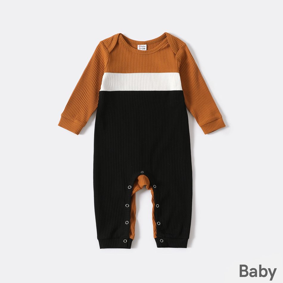 Color Block Family Matching Crewneck Long-sleeve Sweatshirts Color block big image 7