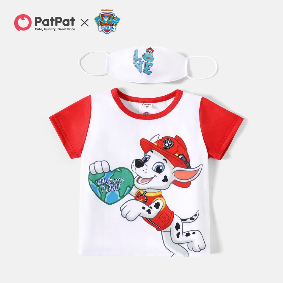 PAW Patrol Toddler Boy/Girl Colorblock Short-sleeve Tee Red