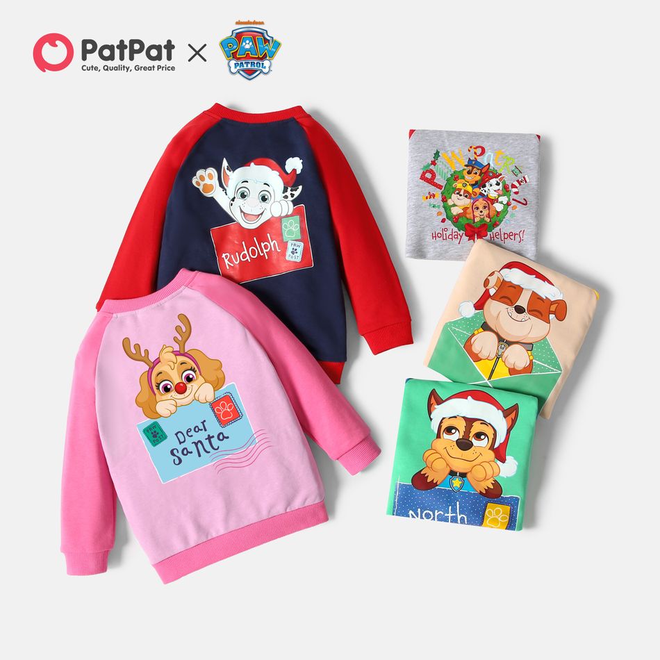 باو باترول طفل صبي / فتاة عيد الميلاد colorblock zip-up معطف رمادي فاتح big image 2