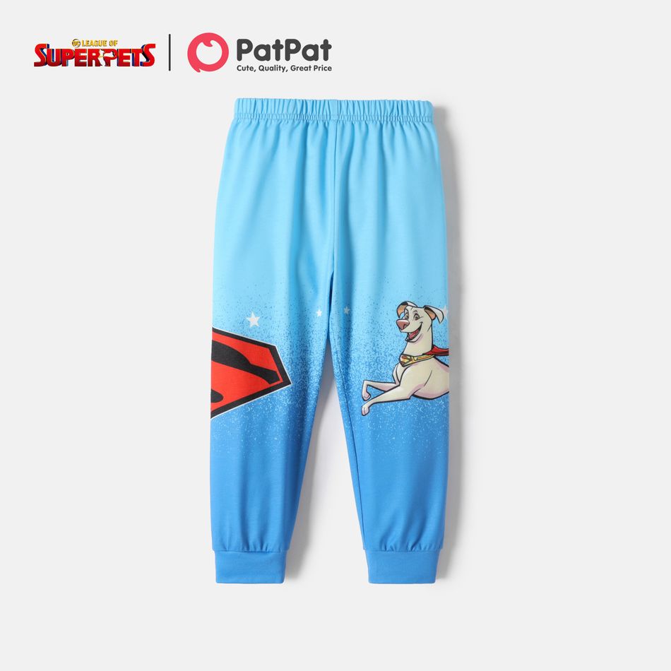 Super Pets Toddler Girl/Boy Gradient Color Elasticized Pants Blue big image 1